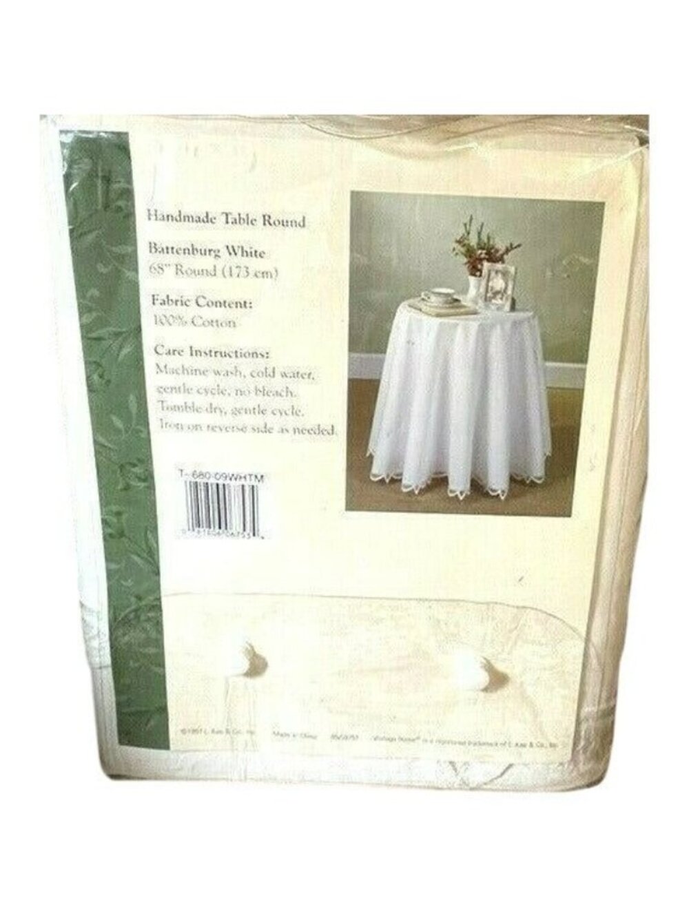 Vintage Home Tablecloth Handmade 68" Round Battenburg White 100% Cotton Sealed - Picture 4 of 9